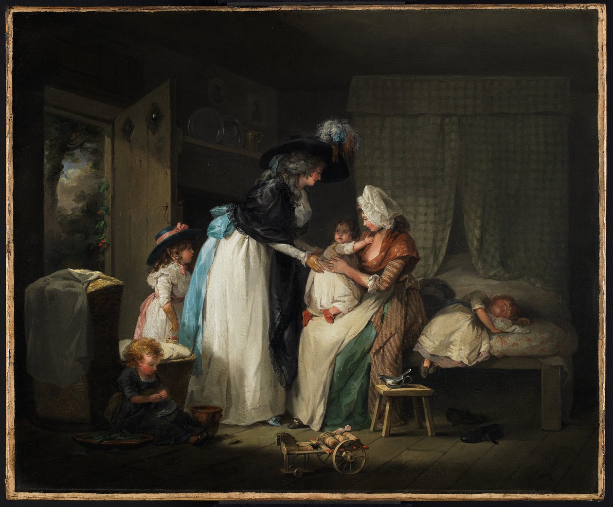 Besök hos barnet hos sjuksköterskan av George Morland