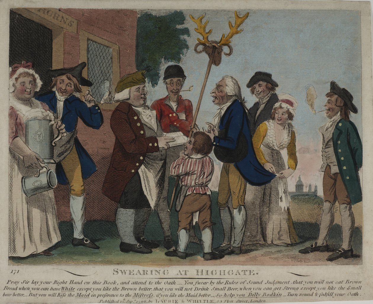 Svära vid Highgate, 1796 av George Moutard Woodward
