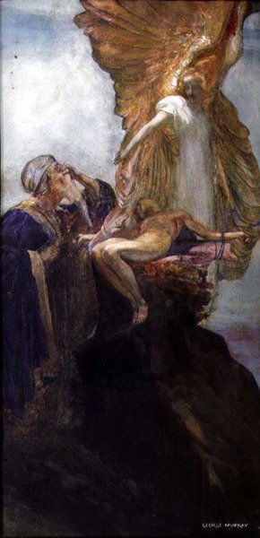 Abraham och Isaac (akvarell på papper) av George Murray