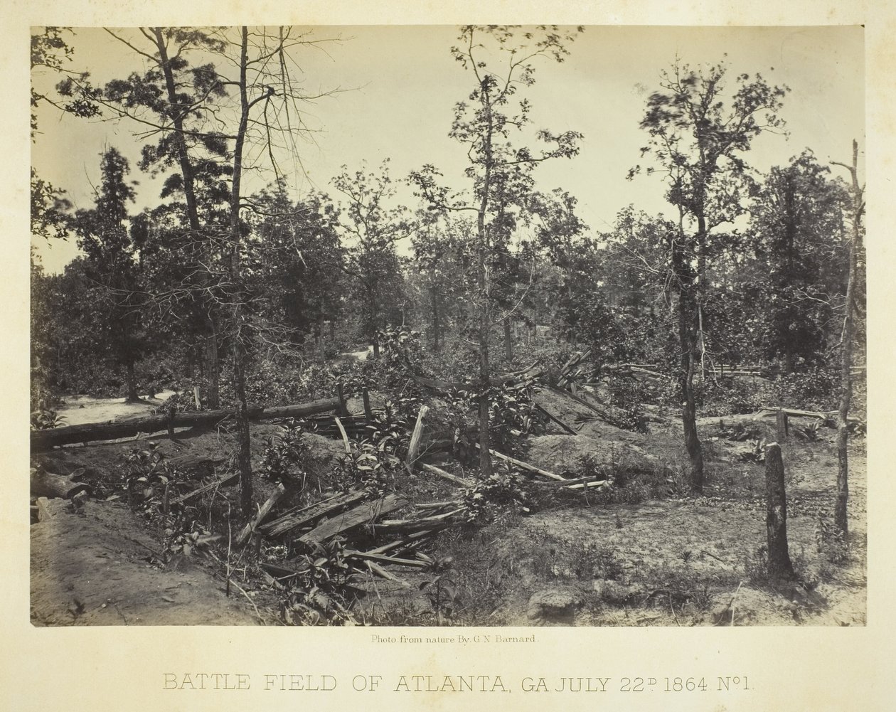 Slagfältet vid Atlanta, GA nr 1 av George N. Barnard
