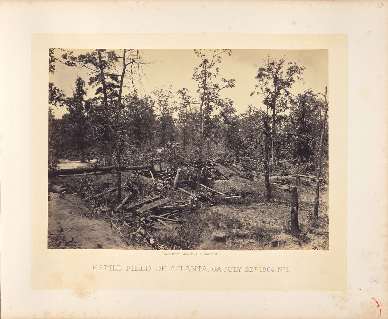 Slagfältet vid Atlanta, Georgia, 22 juli 1864, nr 1 av George N. Barnard