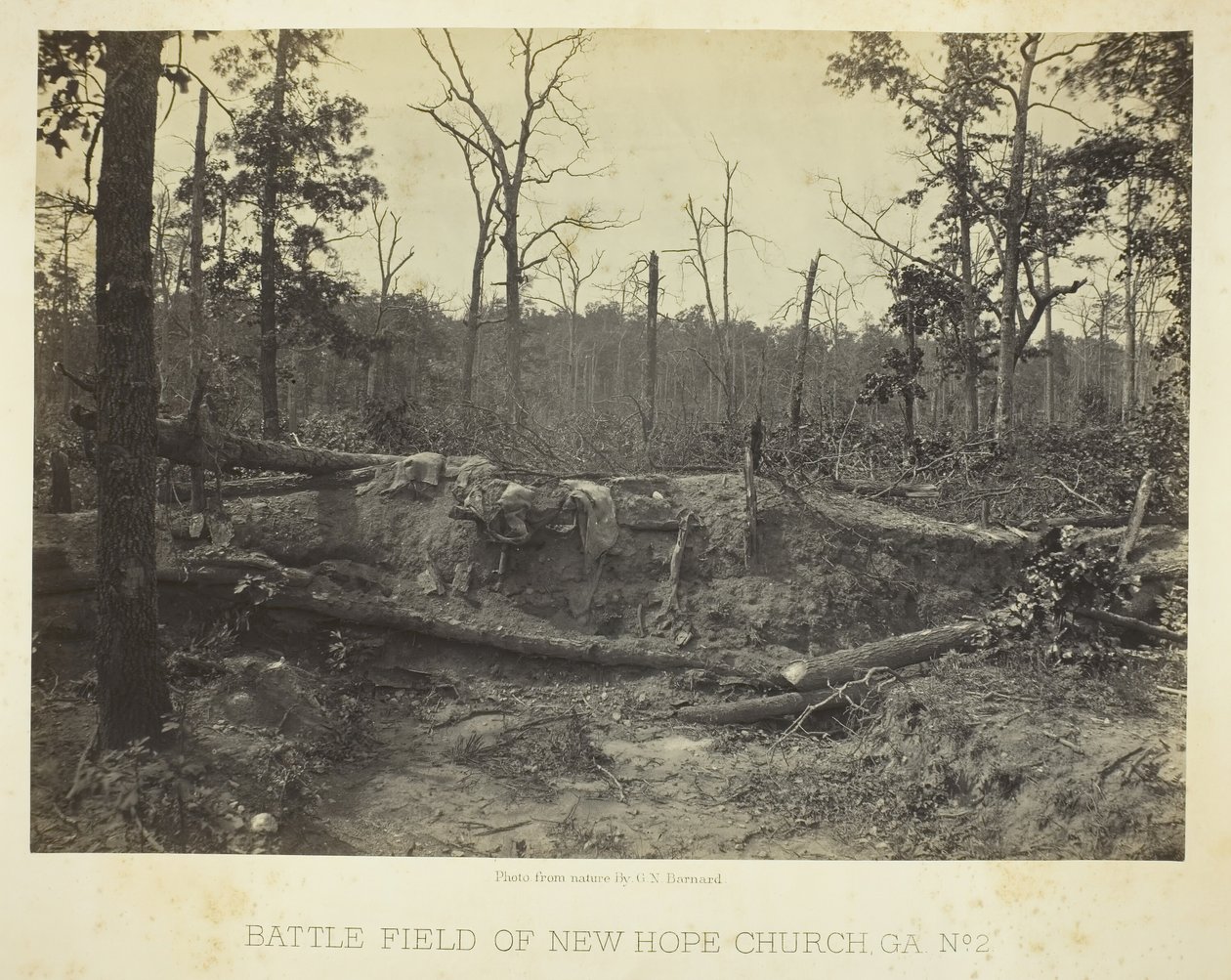 Battle Field of New Hope Church, GA, nr 2, 1866. av George N. Barnard
