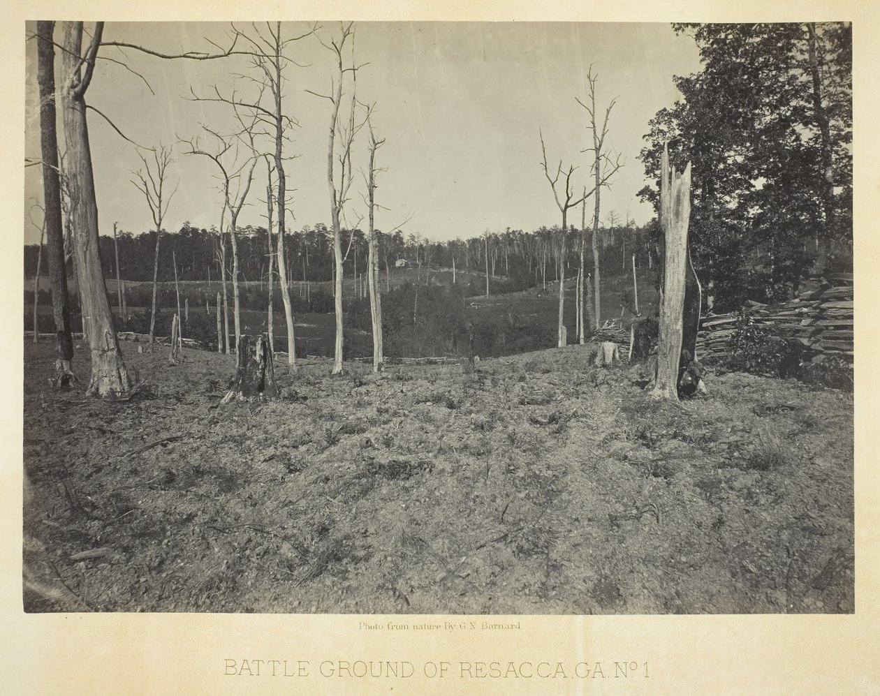 Battle Ground of Resacca, GA, nr 1, 1866. av George N. Barnard