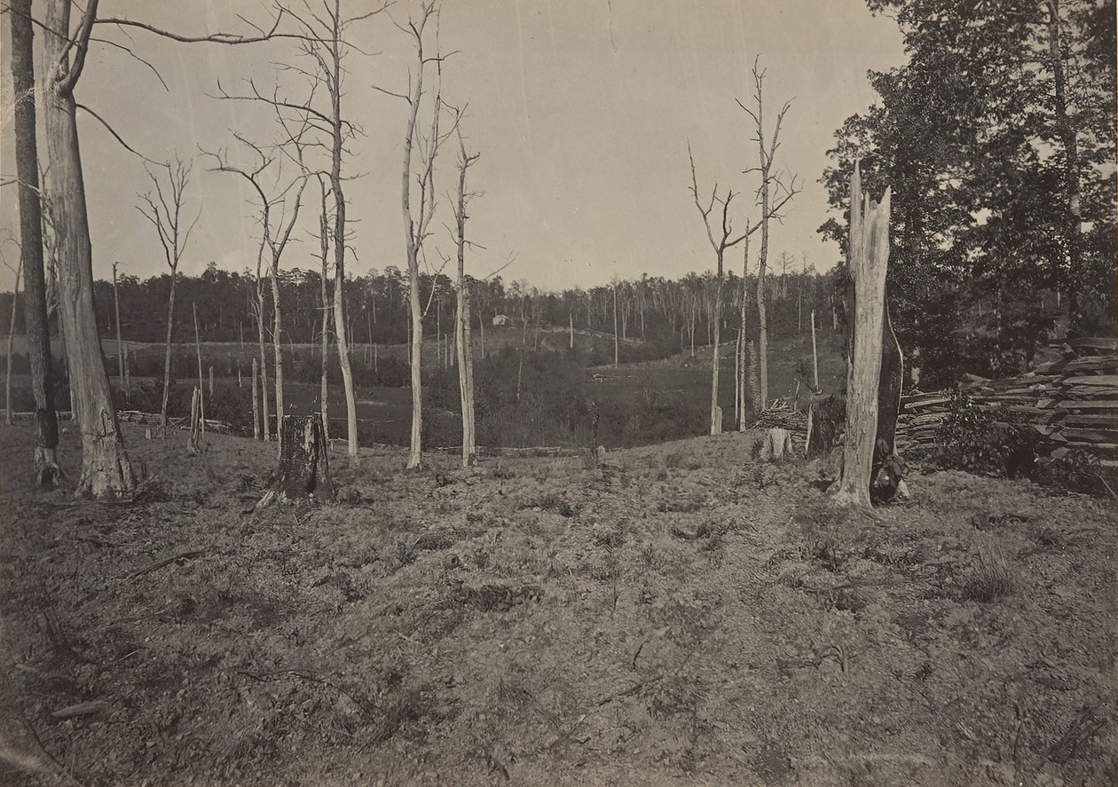 Battle Ground of Resacca, Georgia nr 1, 1860-talet. av George N. Barnard