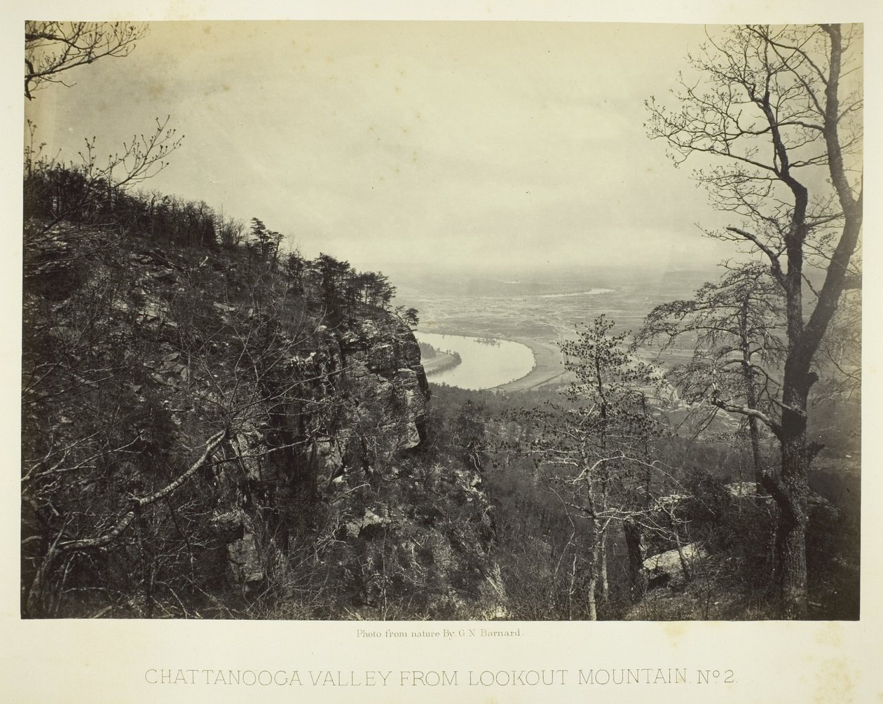 Chattanooga Valley från Lookout Mountain, nr 2 av George N. Barnard
