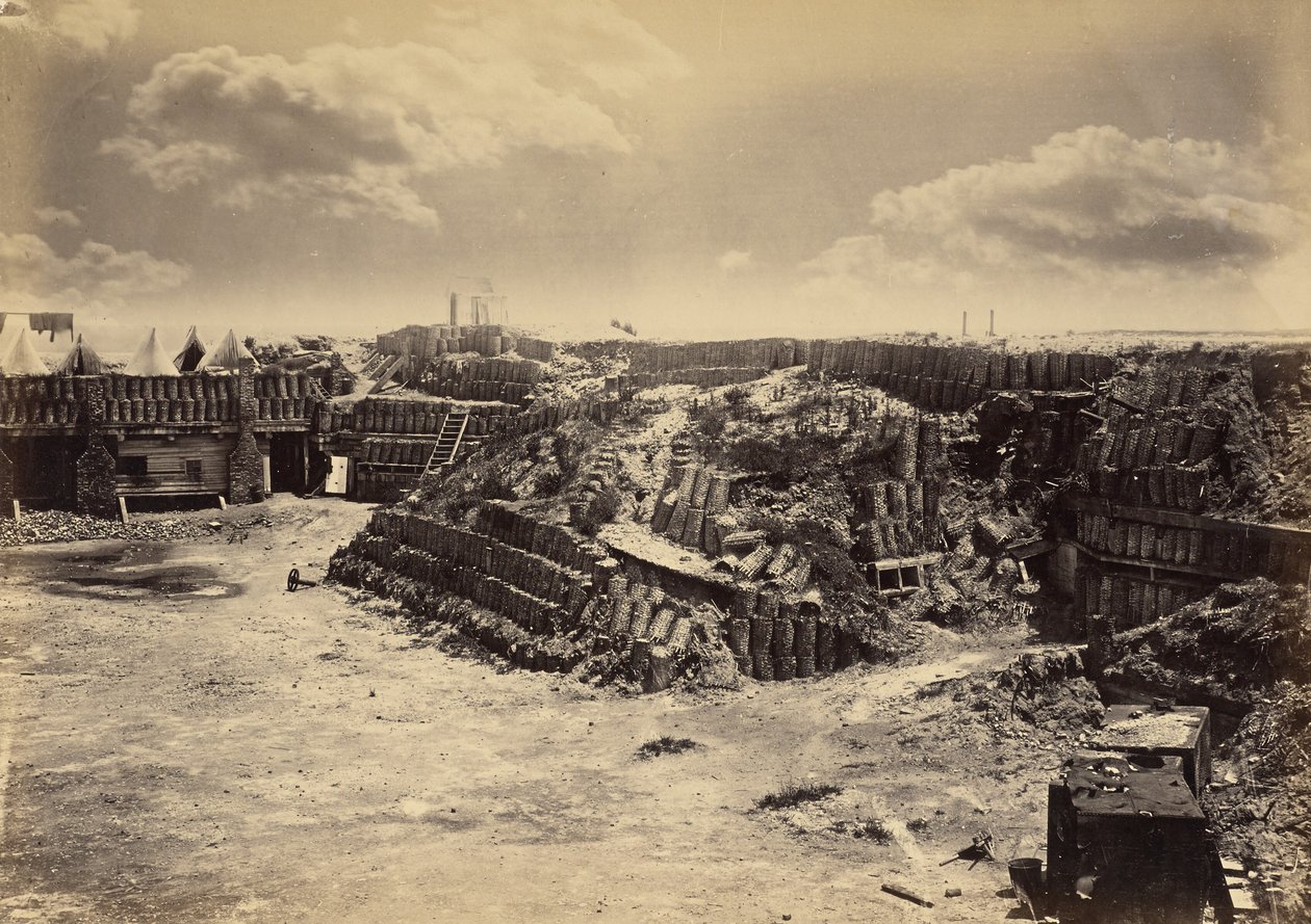 Interiörvy av Fort Sumter av George N. Barnard
