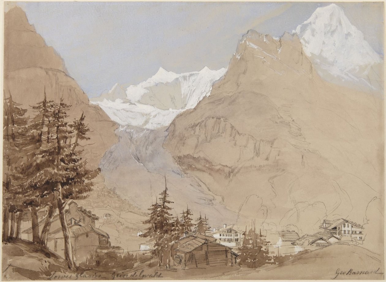 Lower Glacier, Grindelwald av George N. Barnard