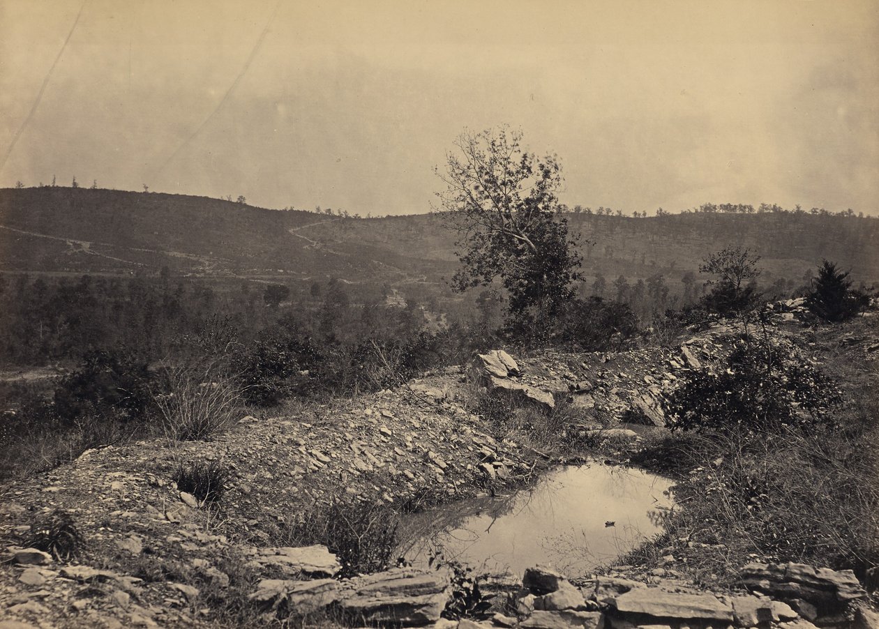 Mission Ridge sett från Orchard Knob av George N. Barnard