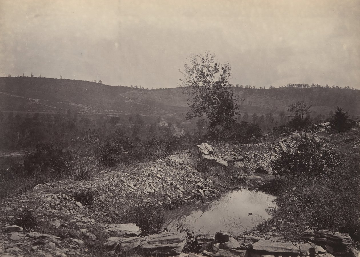 Mission Ridge från Orchard Knob, 1860-talet. av George N. Barnard