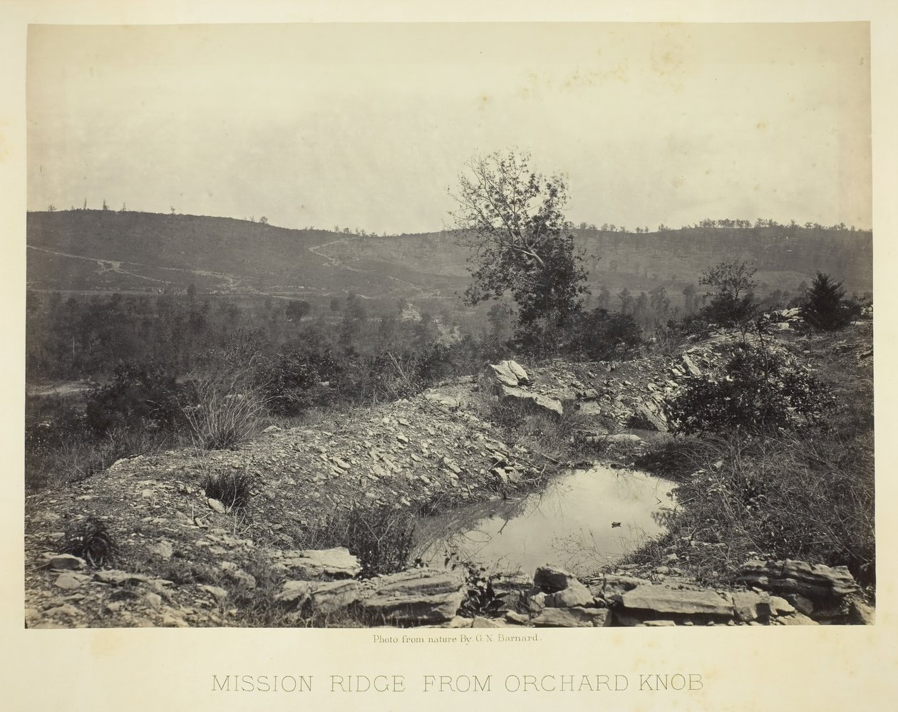 Mission Ridge från Orchard Knob, 186466. av George N. Barnard