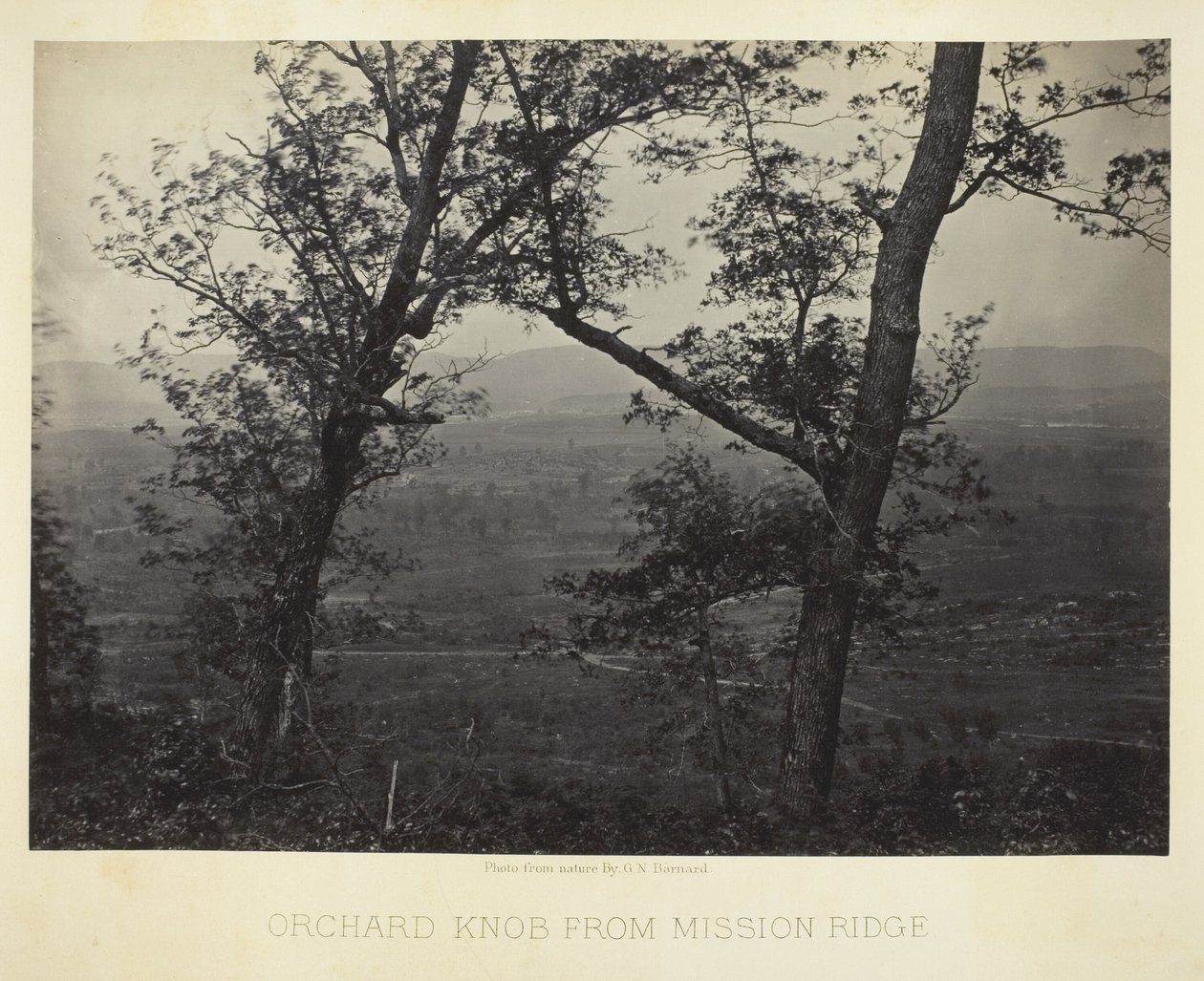 Orchard Knob från Mission Ridge av George N. Barnard