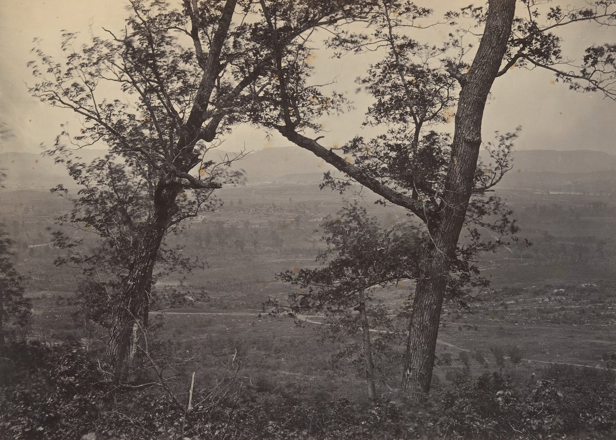 Orchard Knob från Mission Ridge, 1860-talet. av George N. Barnard