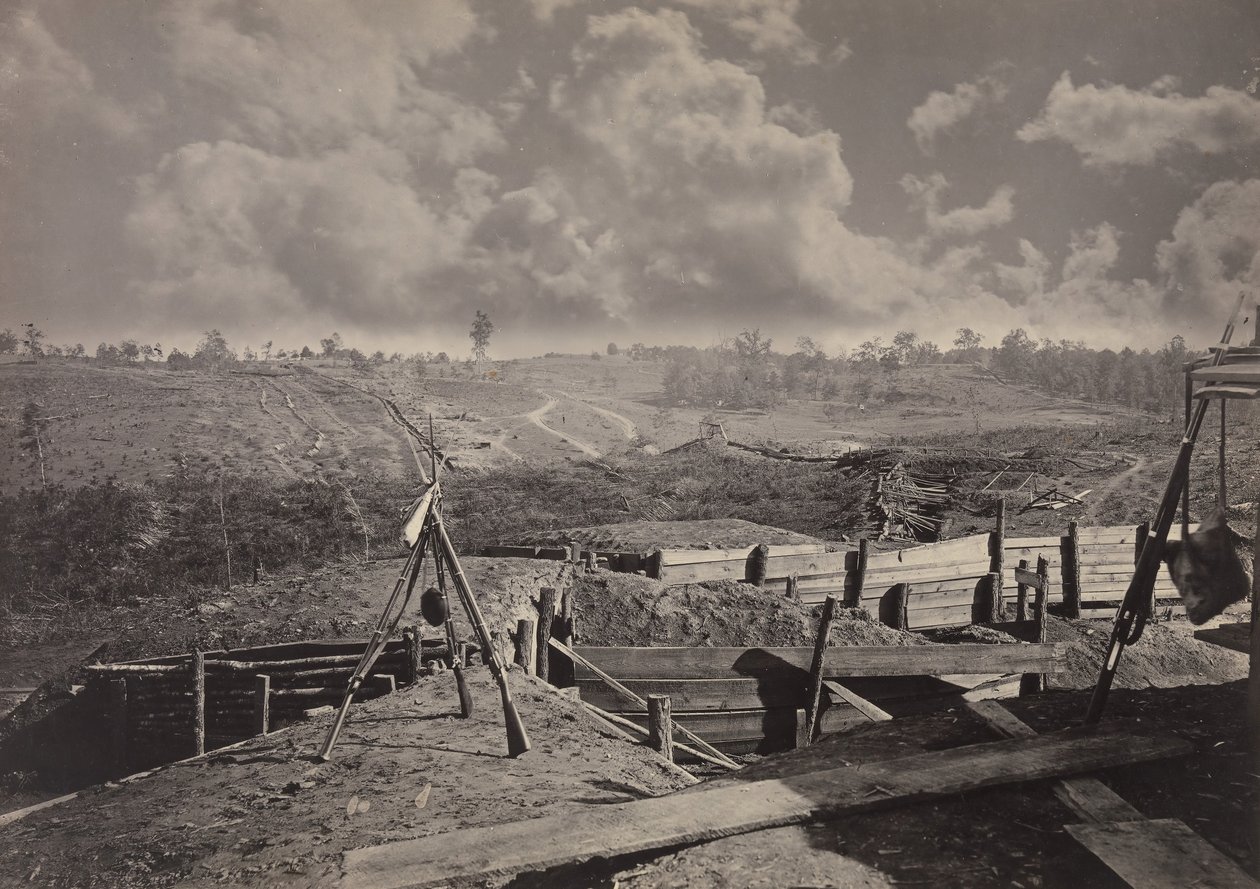 Rebell arbetar framför Atlanta, Georgia nr 5, 1860-talet. av George N. Barnard
