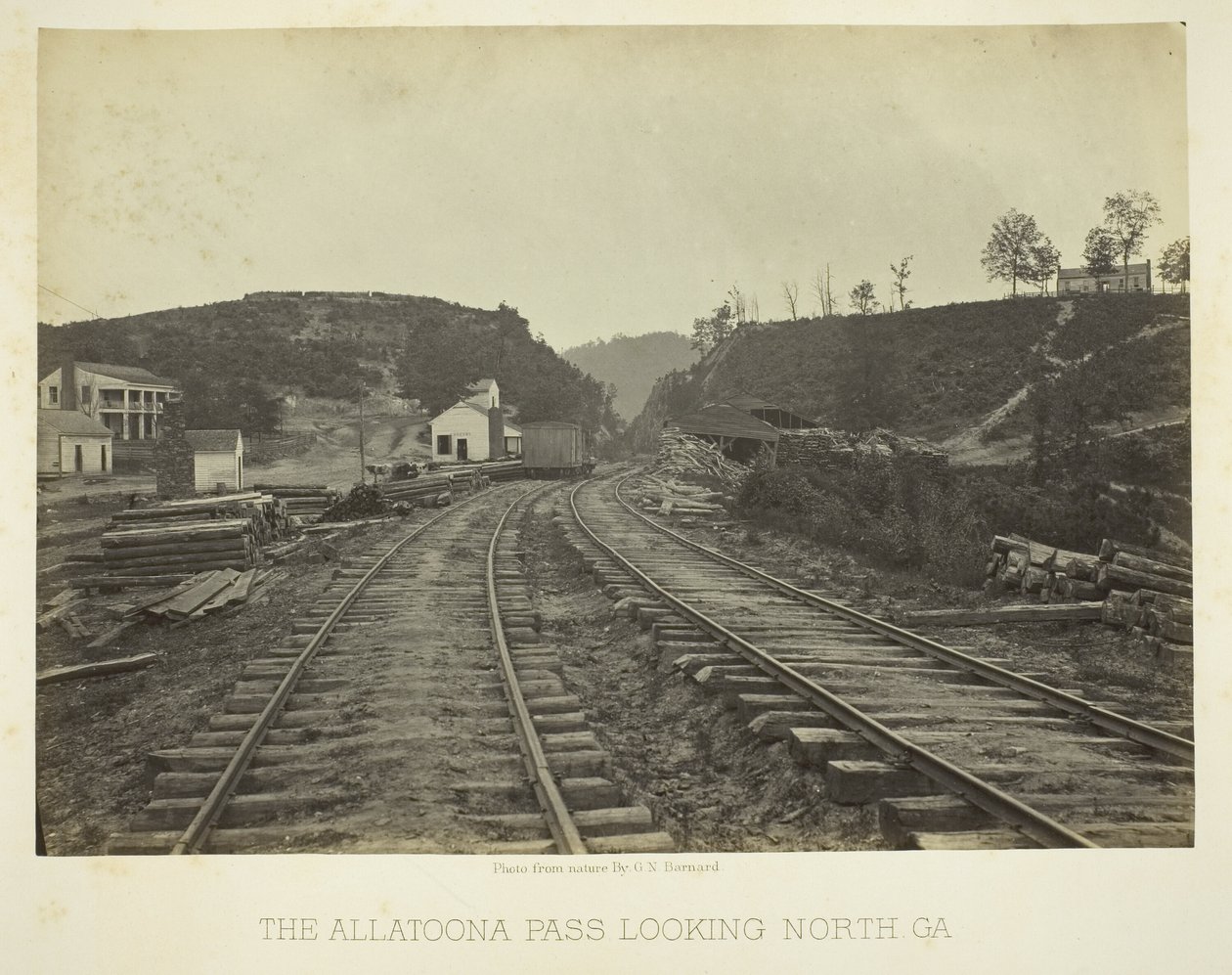 Allatoona Pass, blickar norrut, GA av George N. Barnard
