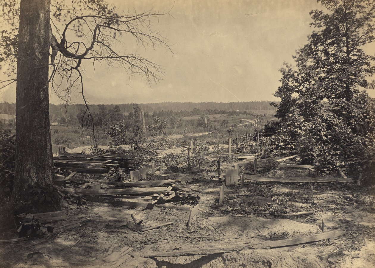 Slagfältet vid Peach Tree Creek, Georgia av George N. Barnard