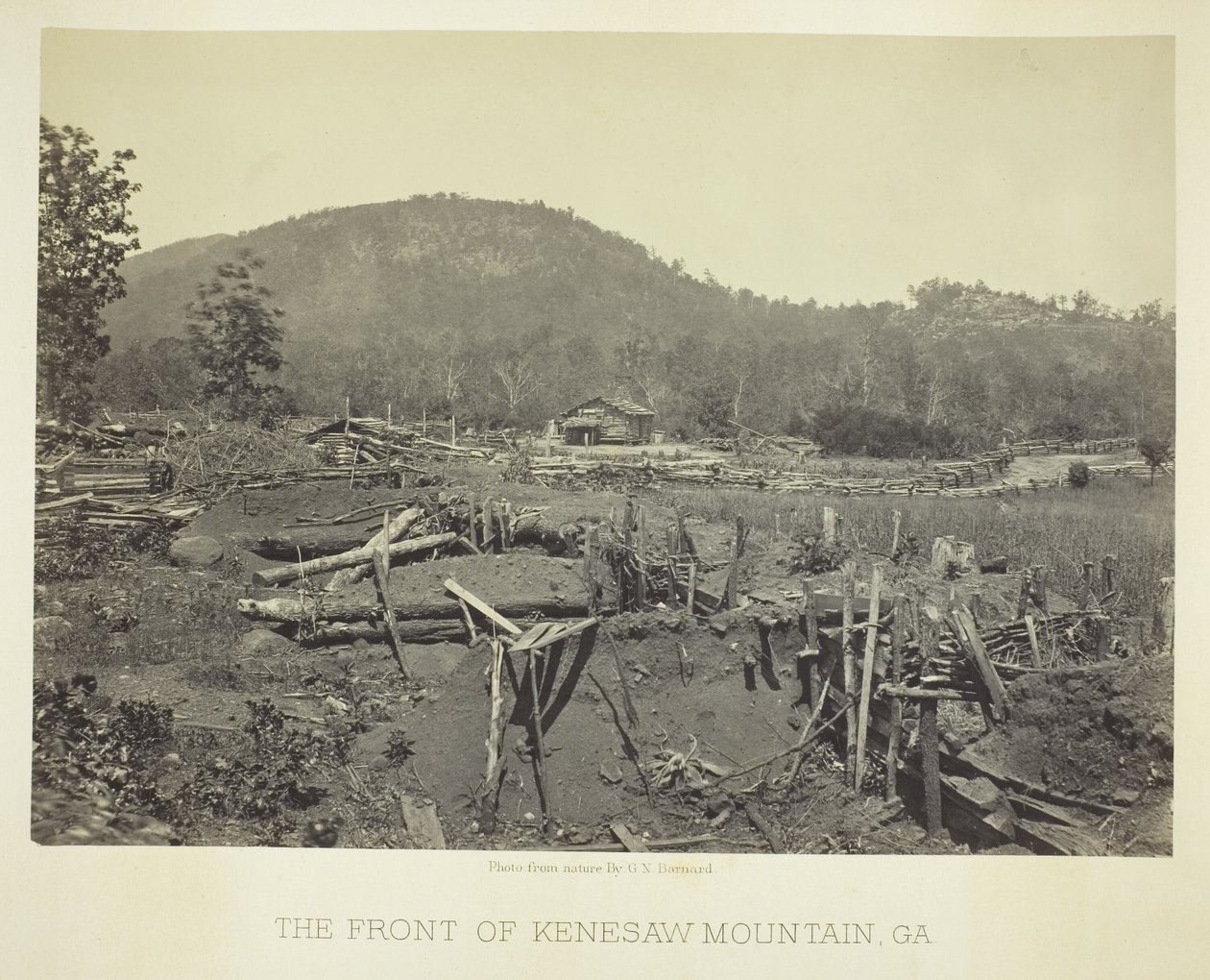 Framsidan av Kenesaw Mountain, GA av George N. Barnard