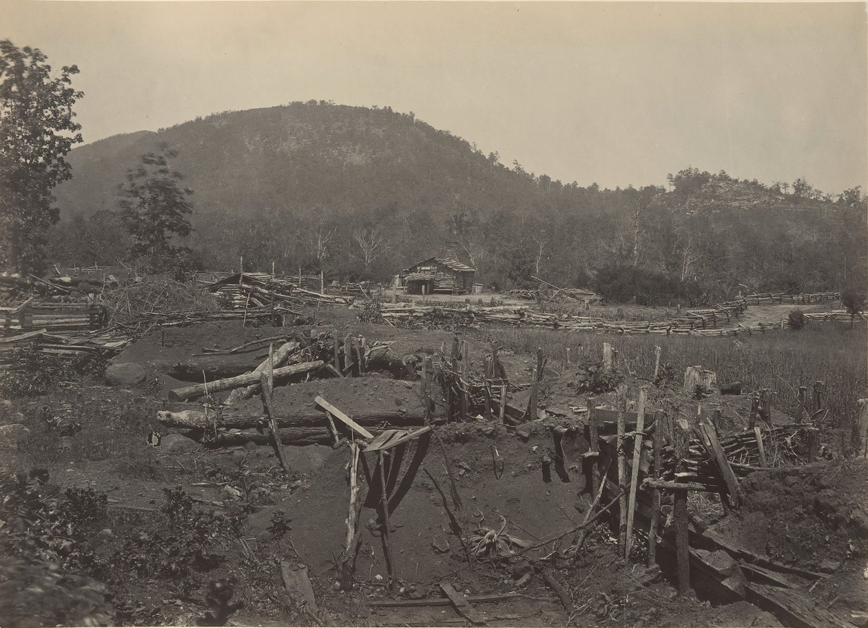Fronten av Kenesaw Mountain, Georgia, 1860-talet. av George N. Barnard