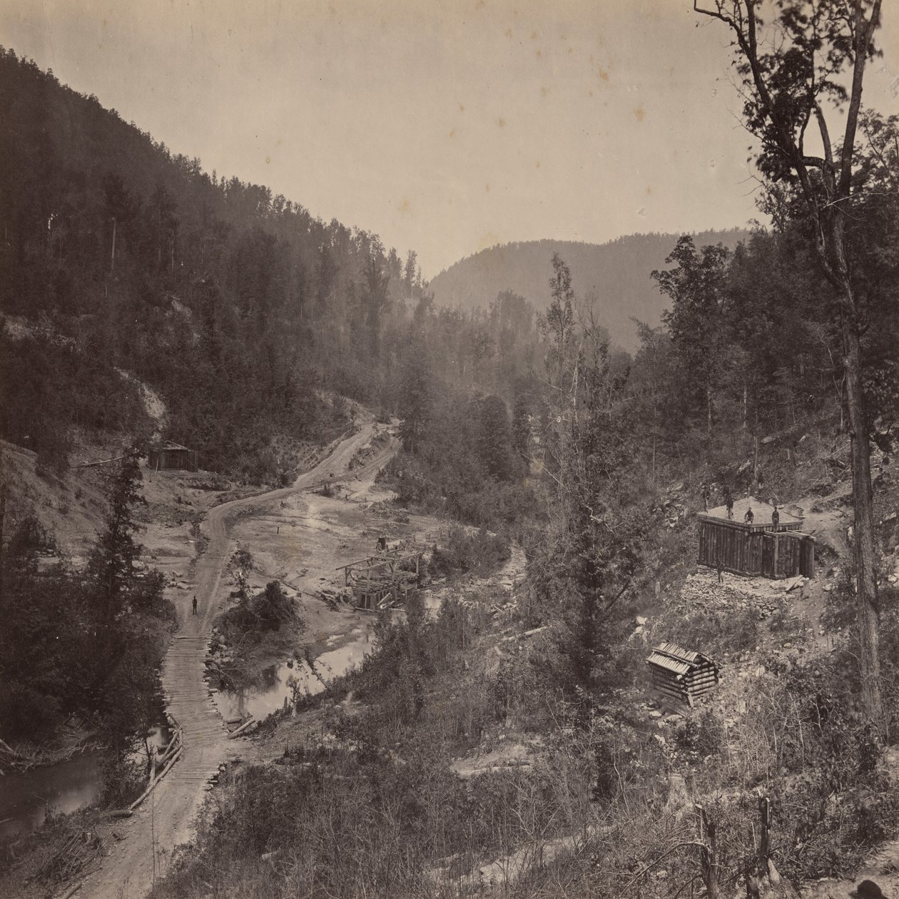 Whiteside Valley nedanför bron av George N. Barnard