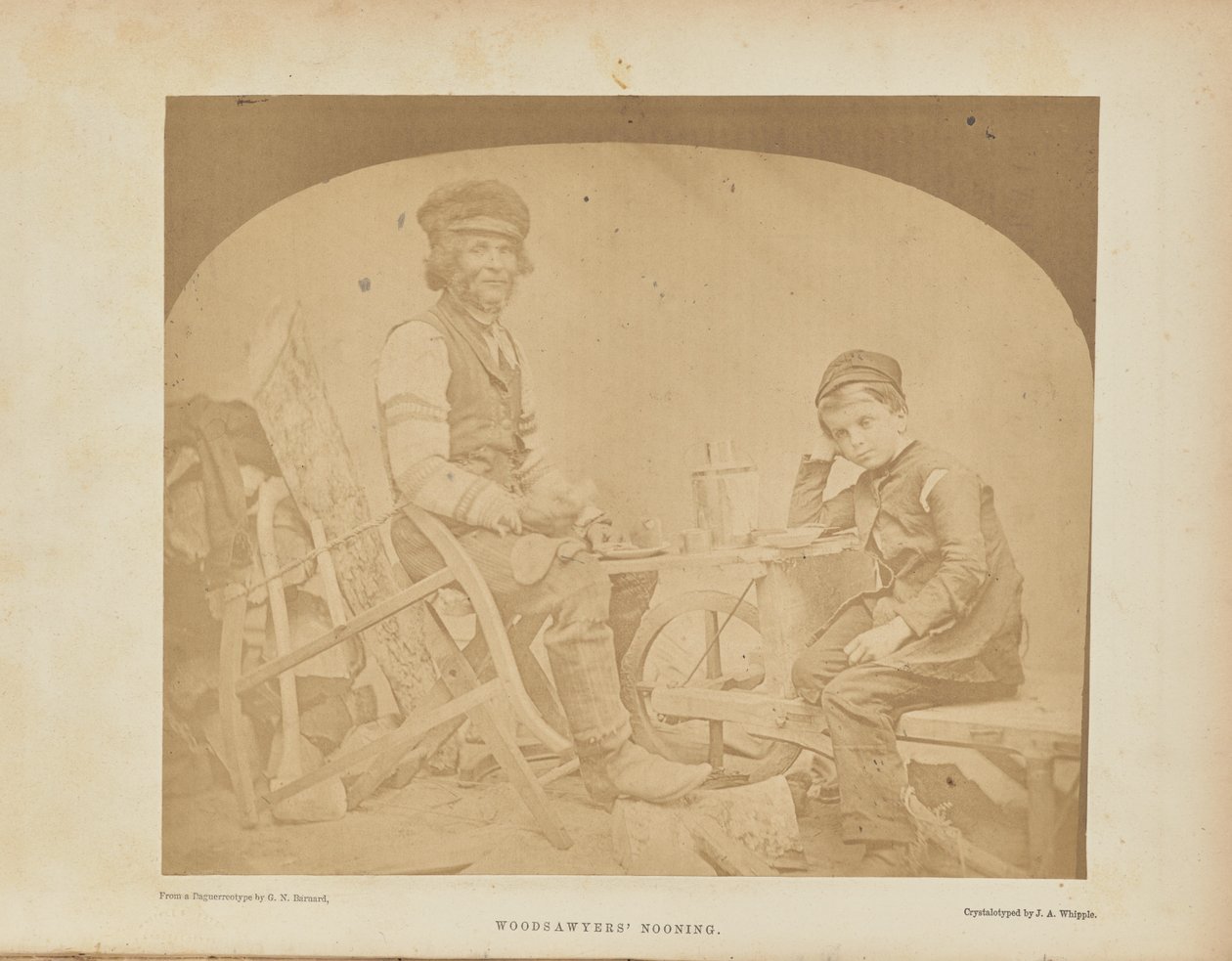 Skogssågarnas Nooning av George N. Barnard