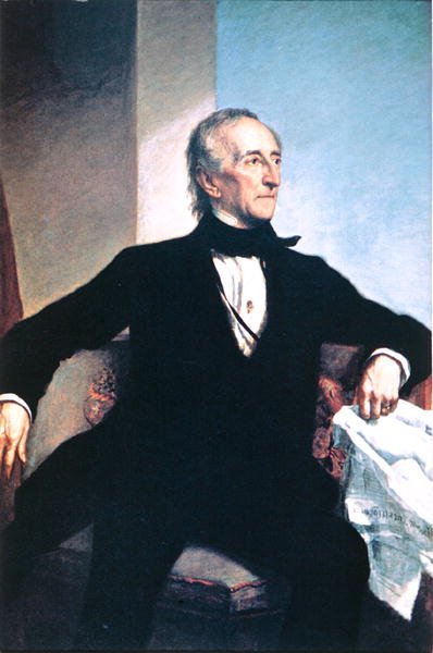 John Tyler (1790-1862) (lito i färg) av George Peter Alexander (after) Healy