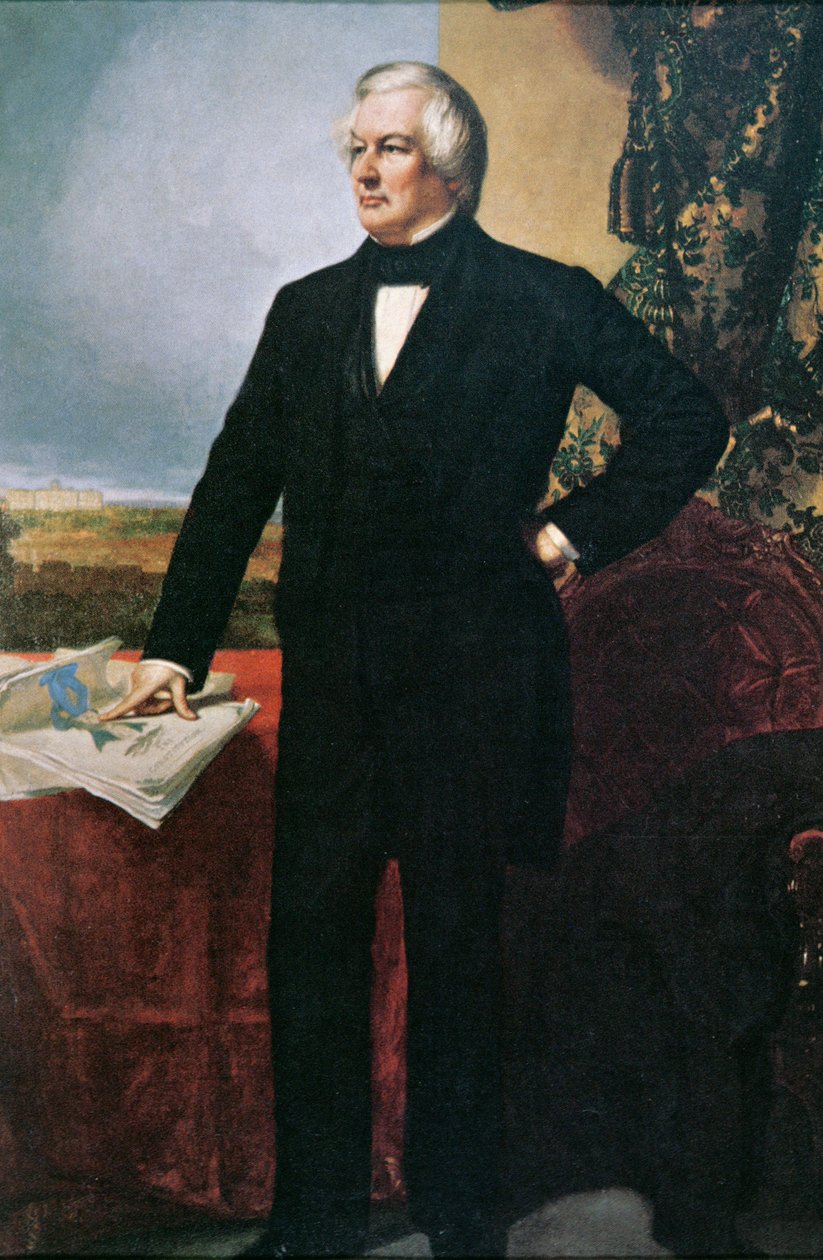 Millard Fillmore (1800-74) (lito i färg) av George Peter Alexander (after) Healy