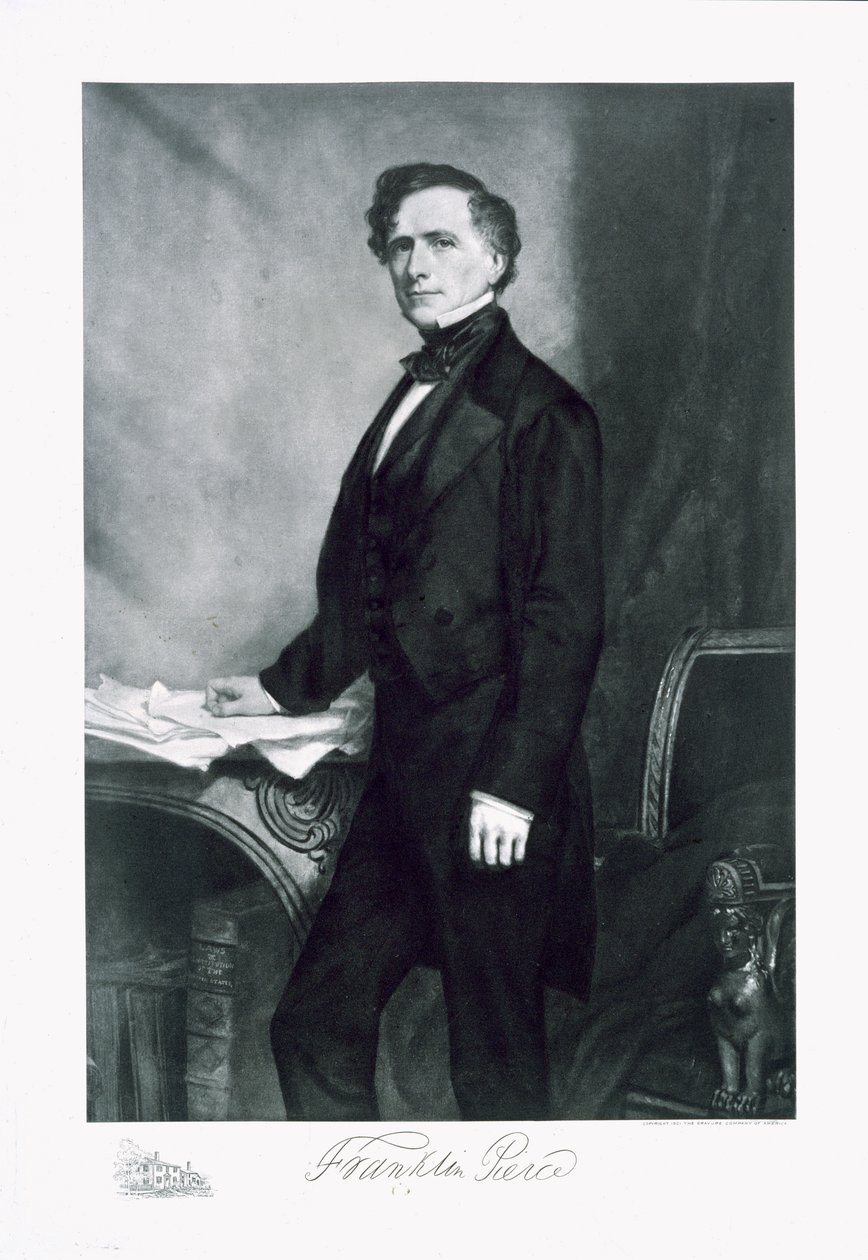 Franklin Pierce, USA:s 14:e president, pub. 1901 (fotogravyr) av George Peter Alexander Healy