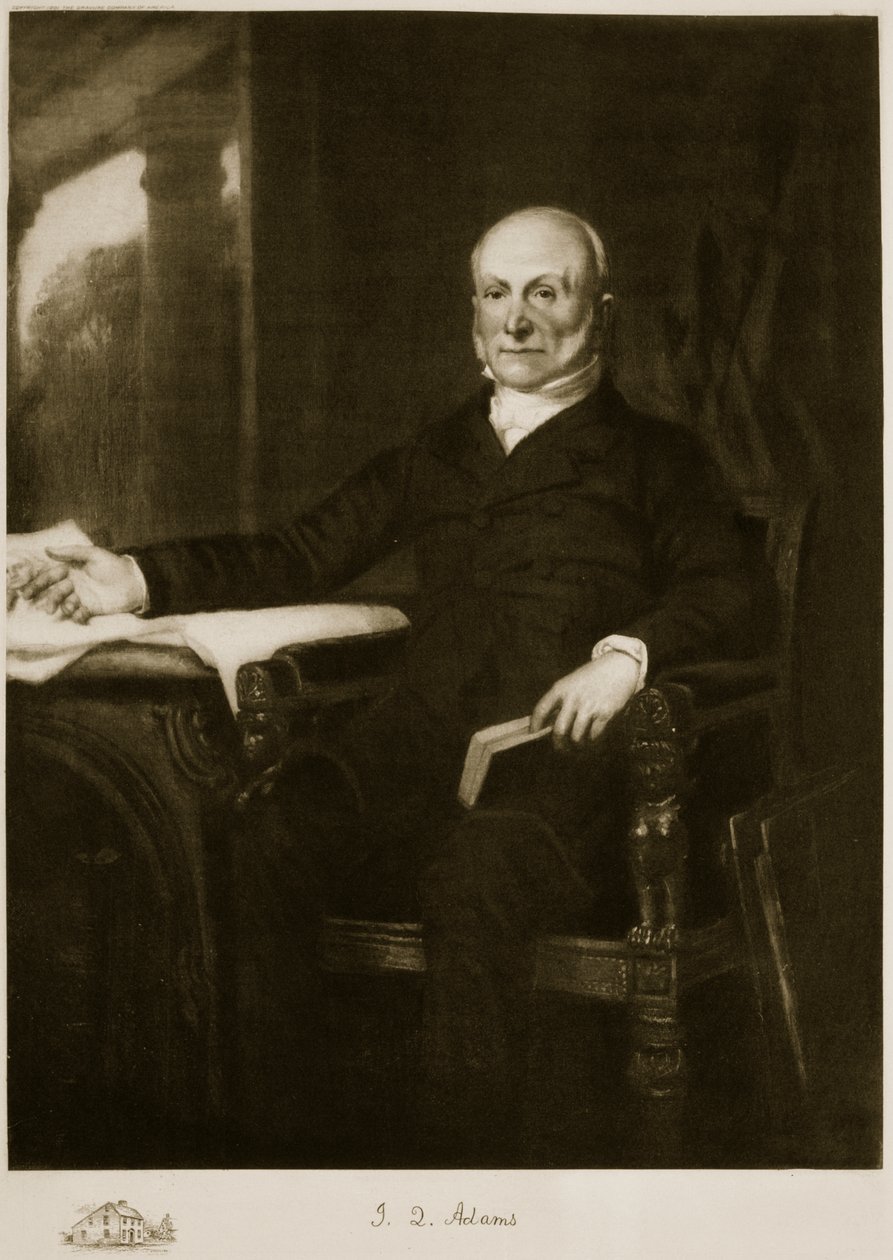 John Quincy Adams, USA:s sjätte president, pub. 1901 (fotogravyr) (se även 102587) av George Peter Alexander Healy