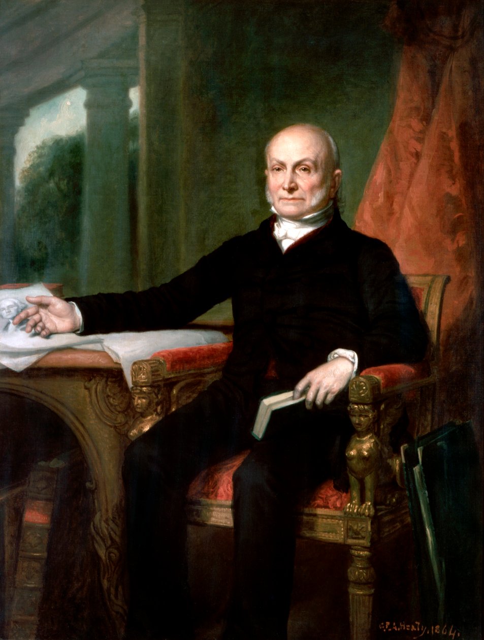 Officiellt porträtt av president John Quincy Adams av George P.A. Healy av George Peter Alexander Healy