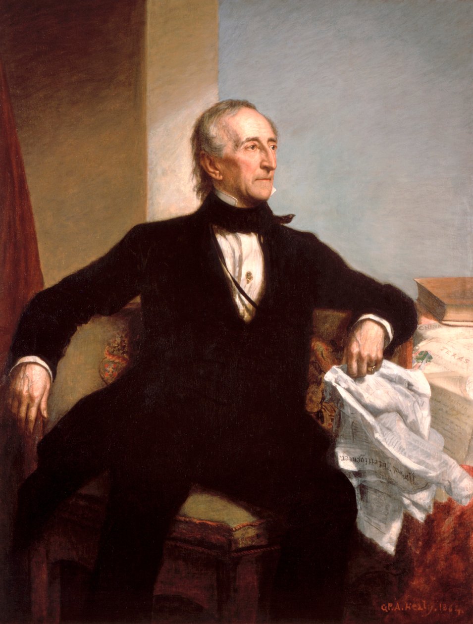 Officiellt porträtt av president John Tyler av George P. A. Healy av George Peter Alexander Healy