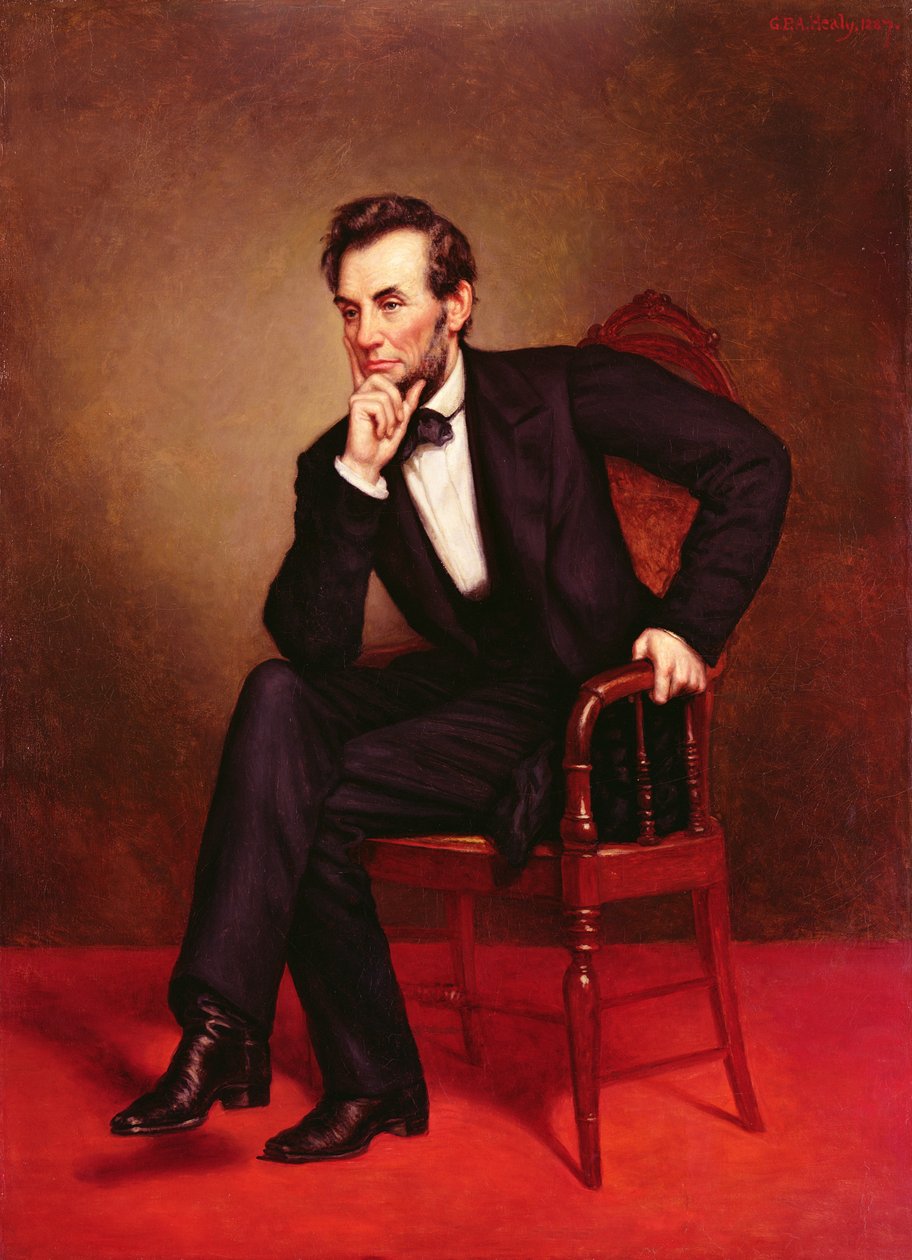 Porträtt av Abraham Lincoln (olja på duk) av George Peter Alexander Healy