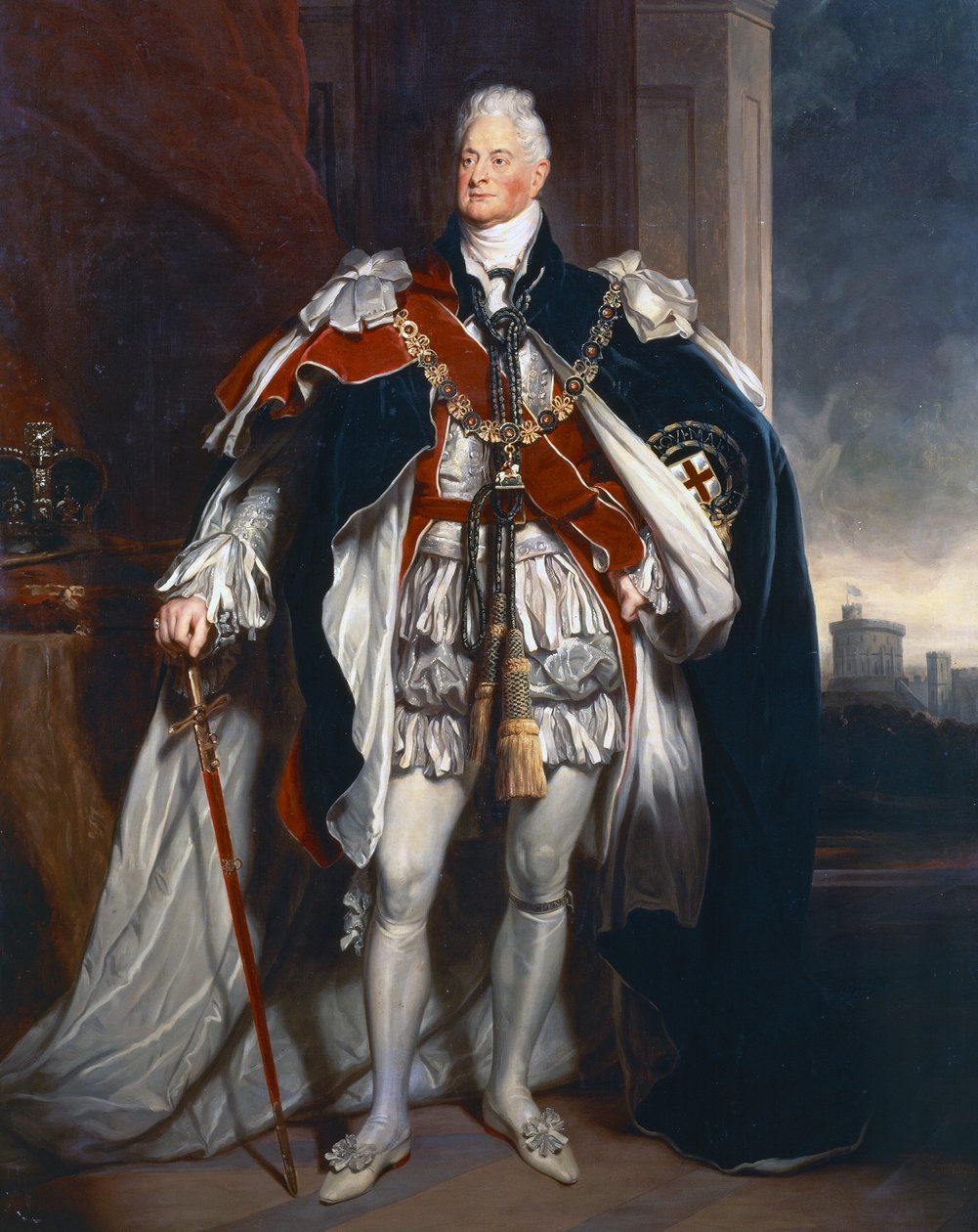 Porträtt av kung William IV, kopia efter Sir Martin Archer Shee av George Peter Alexander Healy