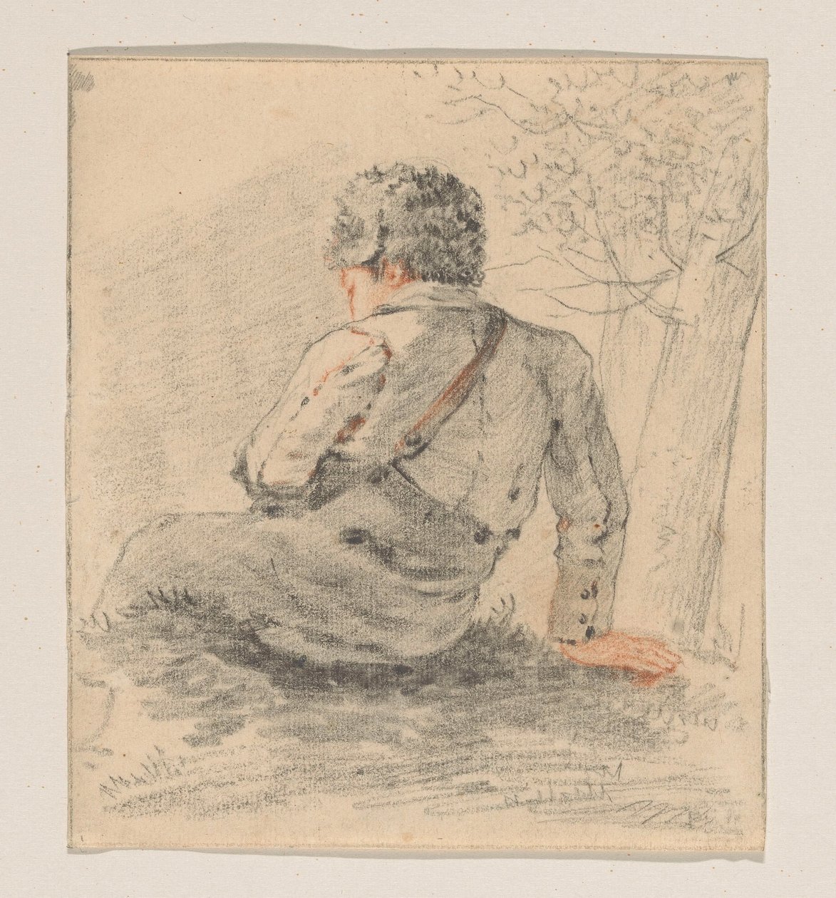 Sittande pojke, sedd bakifrån av George Pieter Westenberg