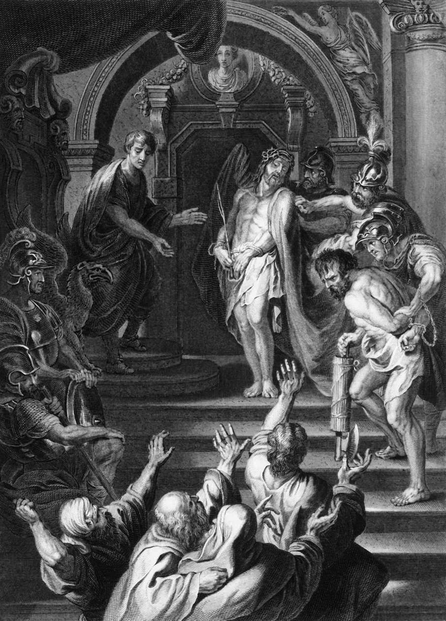 De ropade och sade: Korsfäst honom, korsfäst honom, c1840. av George Presbury