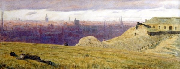 Newcastle från Rabbit Banks, Gateshead on Tyne av George Price Boyce