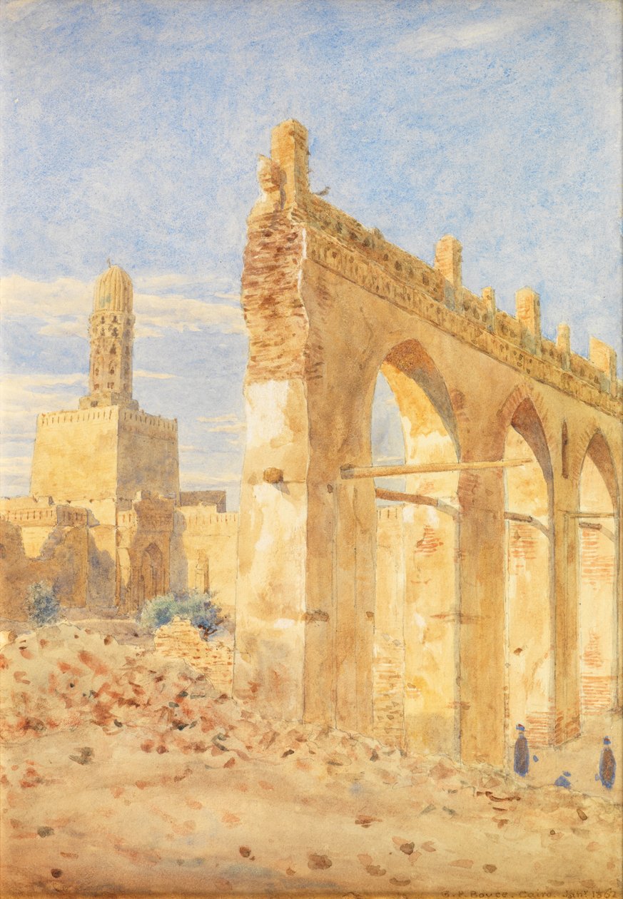 Ruinerna av Gama al-Hakim, Kairo (akvarell) av George Price Boyce