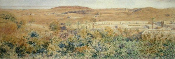 Röda berget, från ett sopberg i Kairos utkant. av George Price Boyce