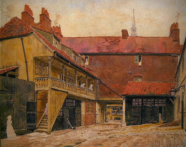 The White Horse Inn (akvarell på papper) av George Price Boyce