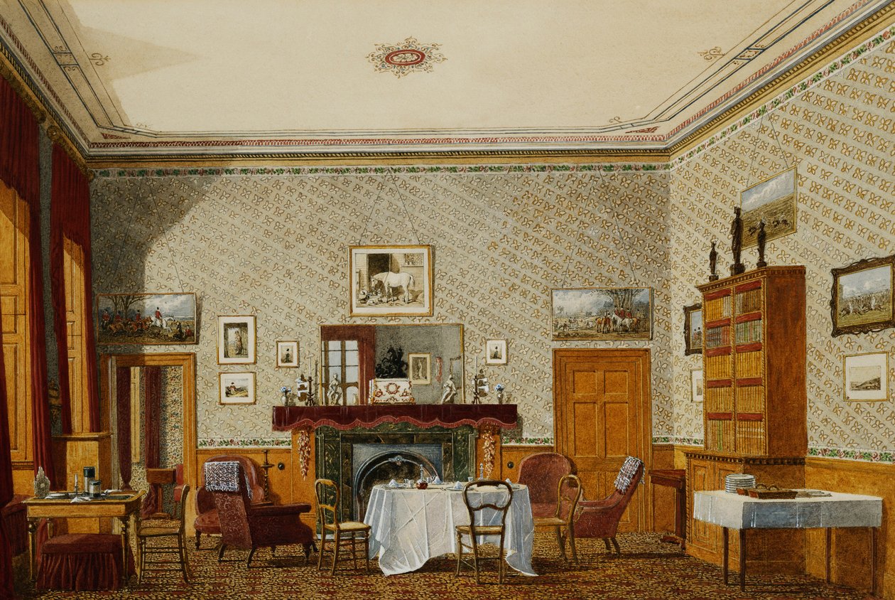 Interiören av ett rum, Christ Church, Oxford, av George Pyne