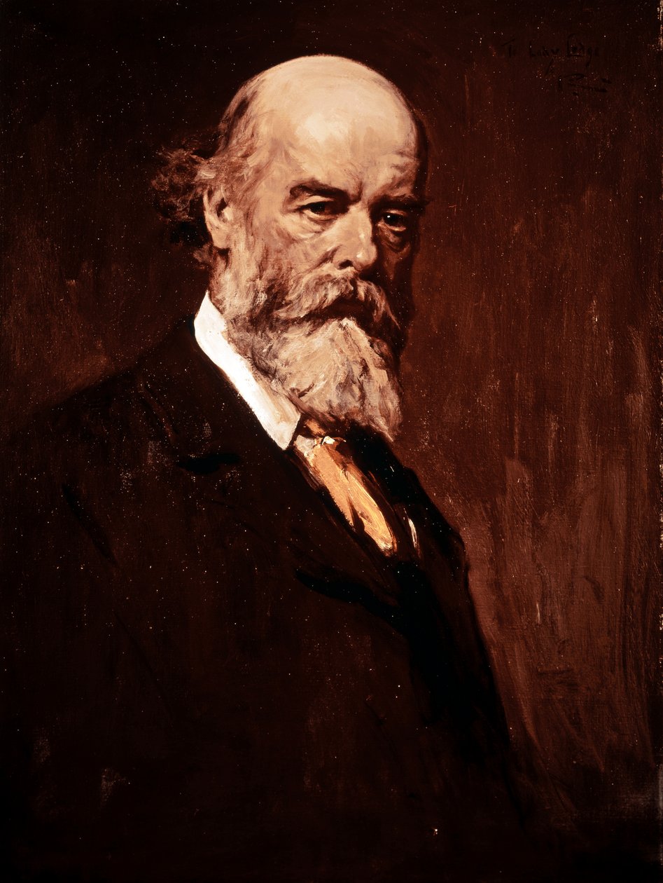 Porträtt av Sir Oliver Joseph Lodge av George Reid