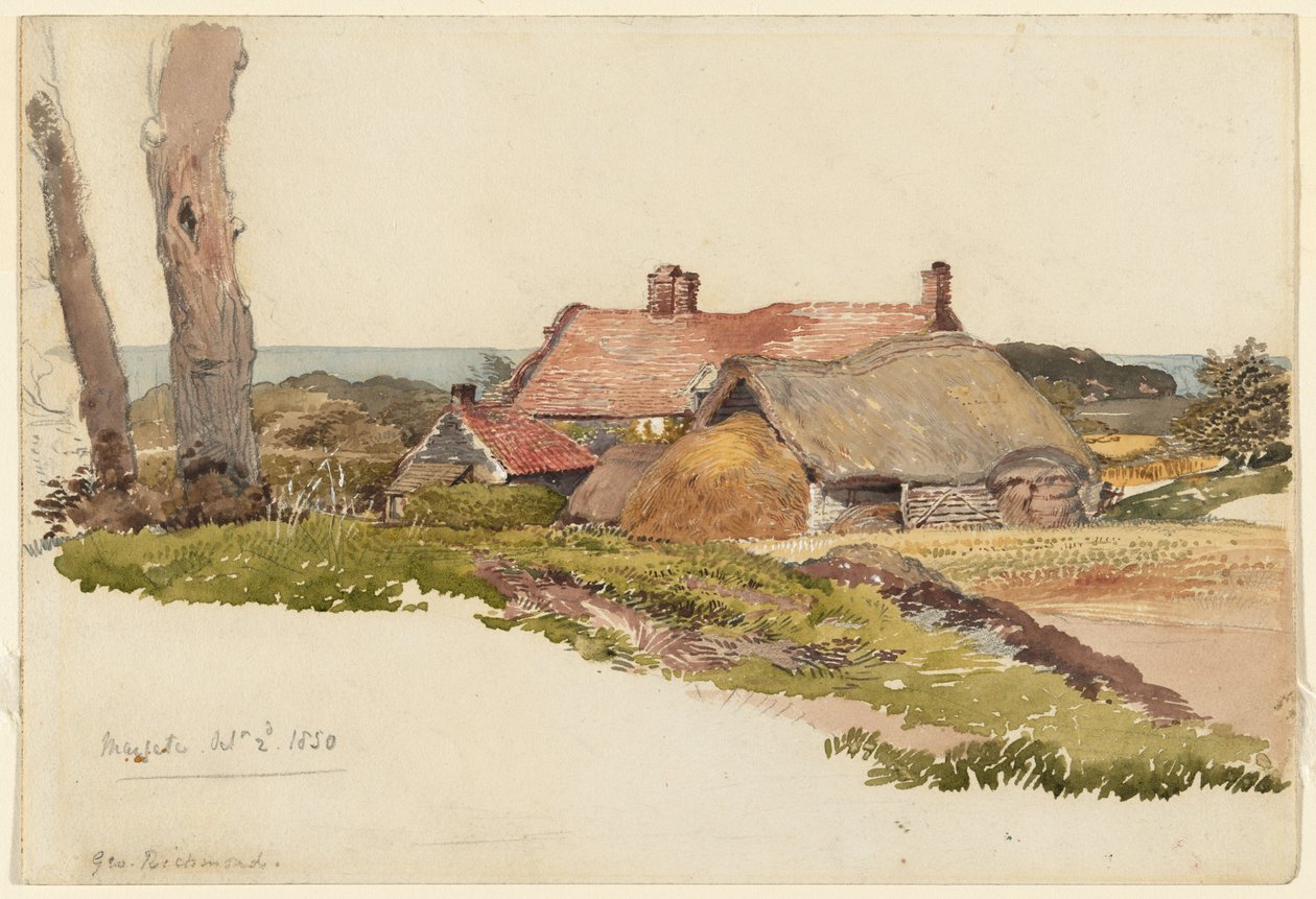 En gård nära havet i Margate, Kent av George Richmond
