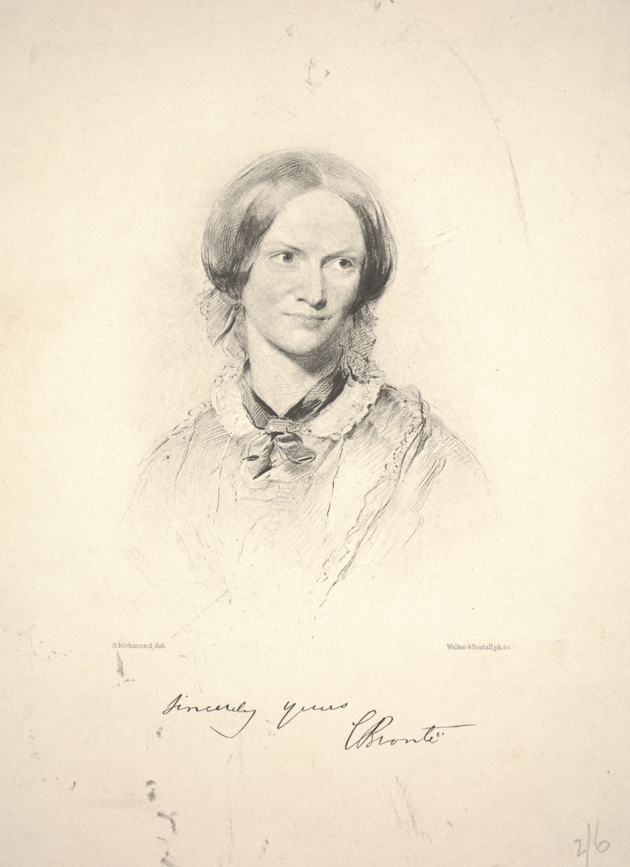 Charlotte Brontë, graverad av Walker & Boutall av George Richmond