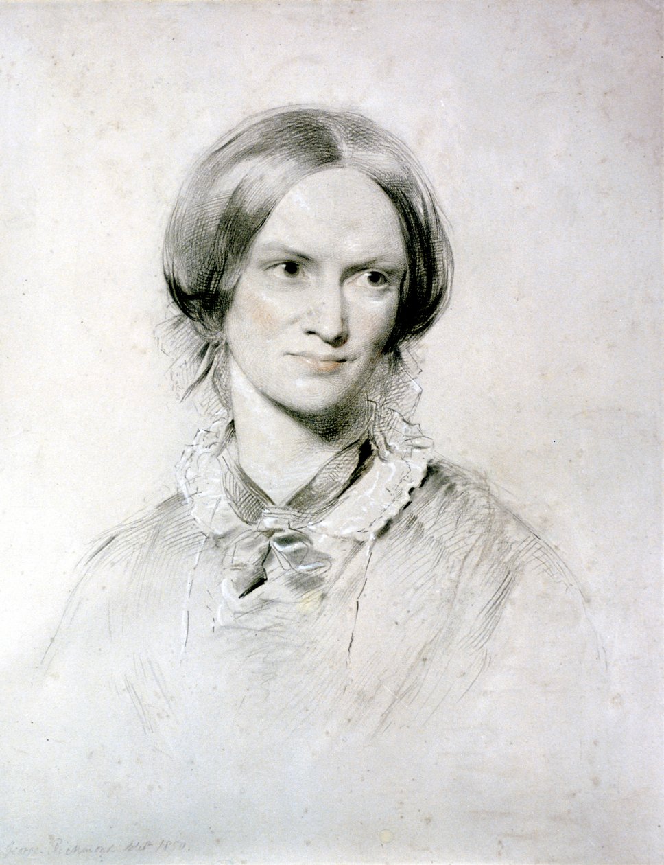Charlotte Bronte, engelsk författare, 1850 av George Richmond