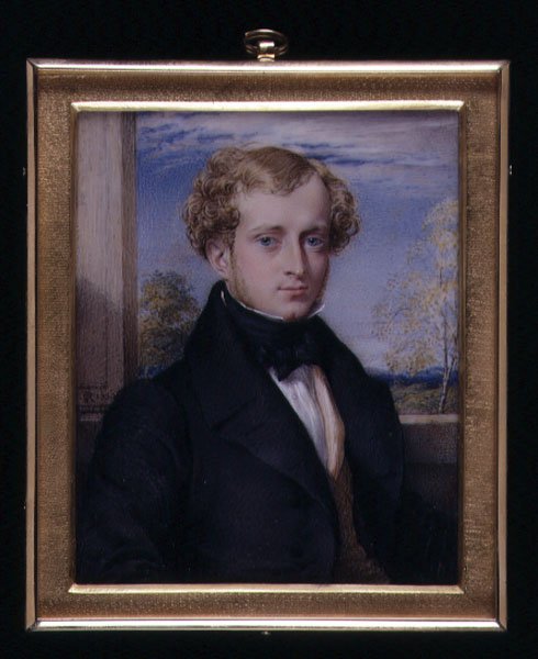 Porträttminiatyr av en okänd man, möjligen en Mr Ashby av George Richmond