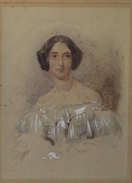 Porträtt av Fanny (Frances) Cartwright av George Richmond