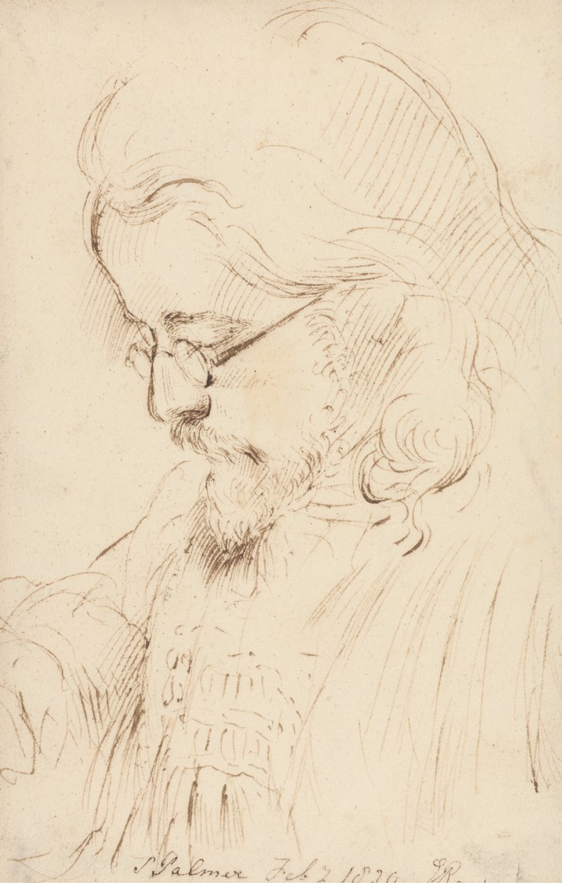 Porträtt av Samuel Palmer, Head and Shoulders av George Richmond