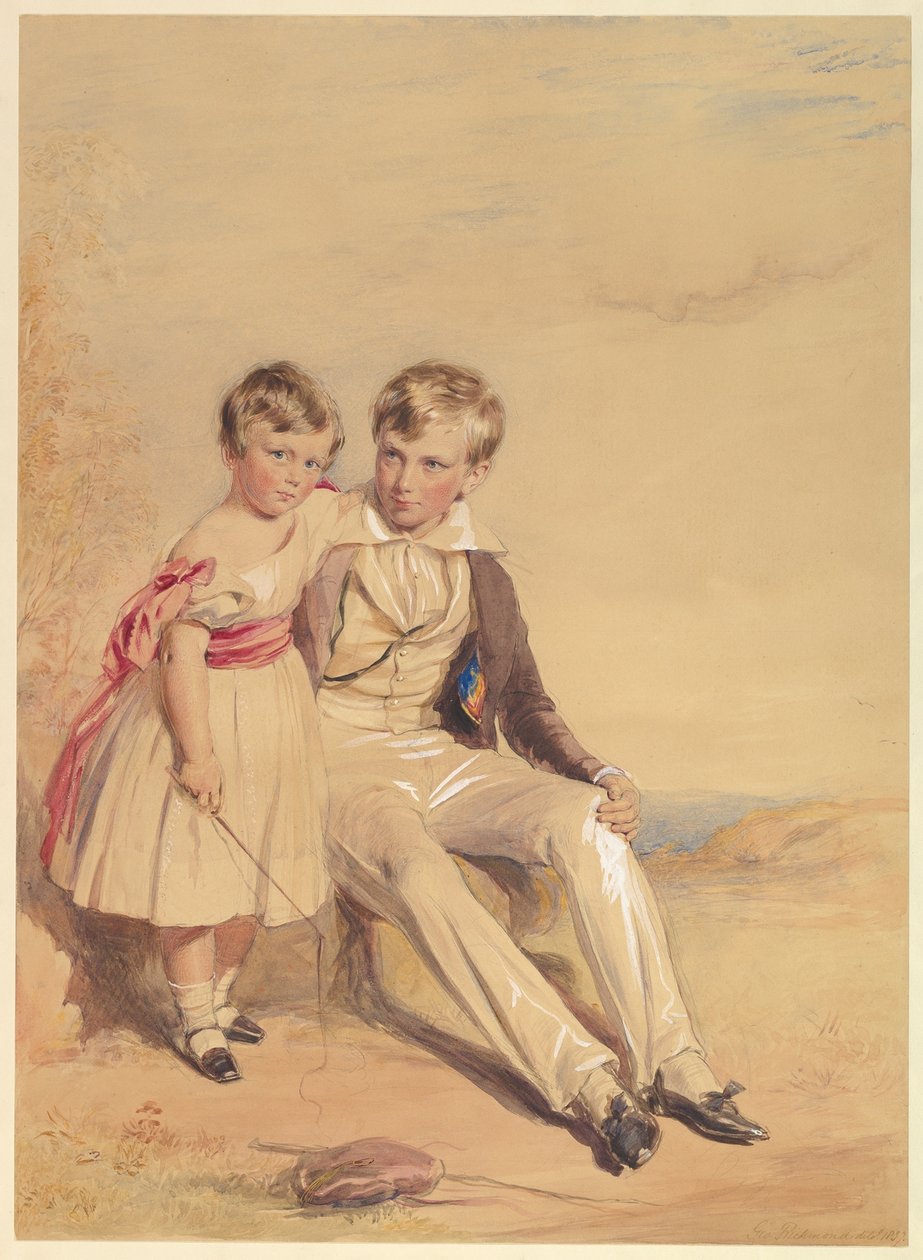 Porträtt av två barn av George Richmond
