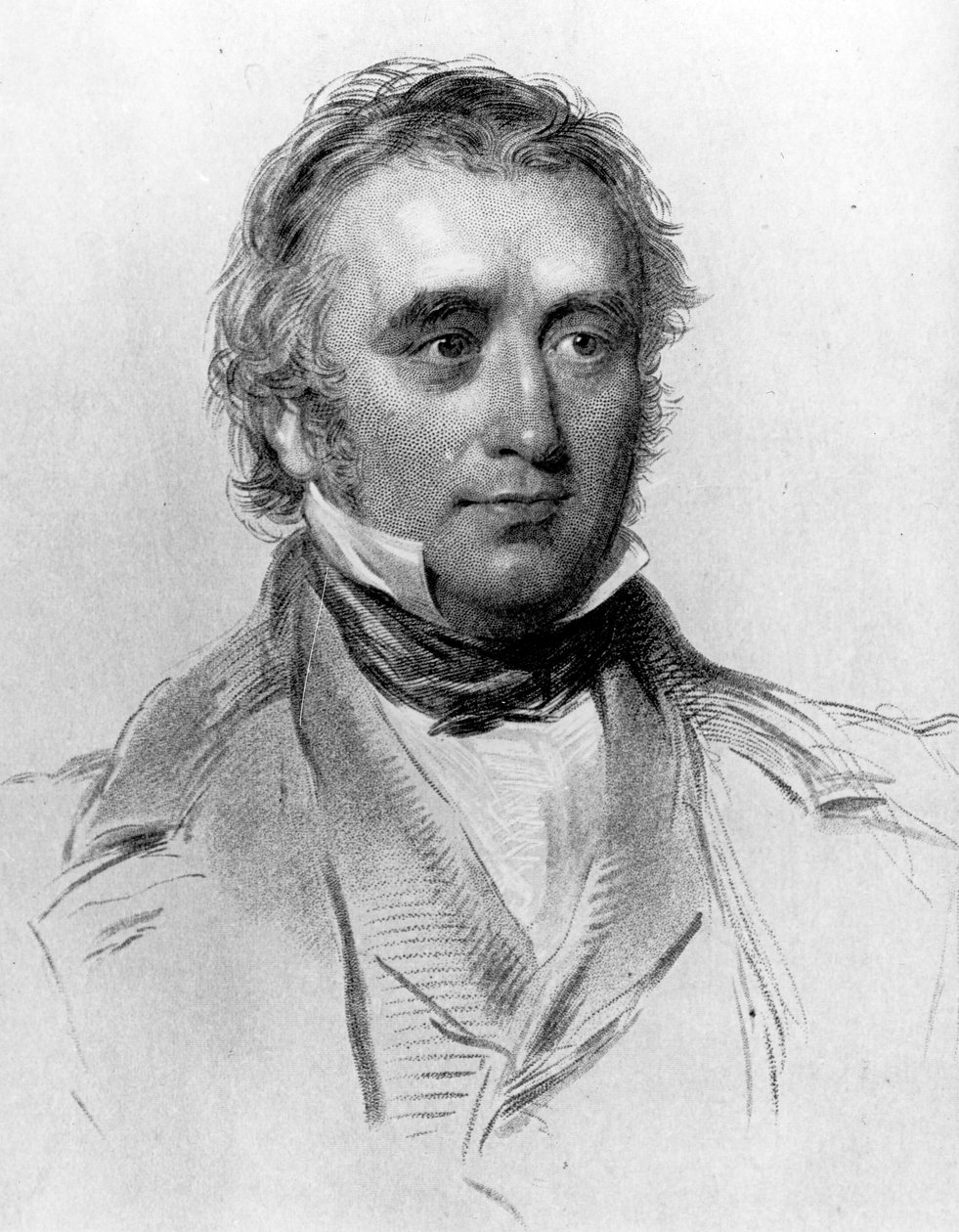 Thomas Babington Macaulay, vid en ålder av 49. graverad av William Holl, ca 1850-talet av George Richmond
