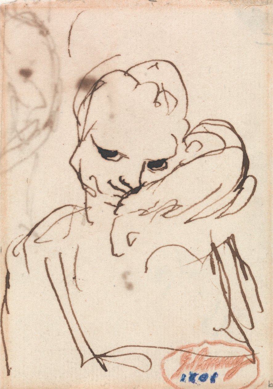 En flicka med en kanin eller en hund på axeln av George Romney