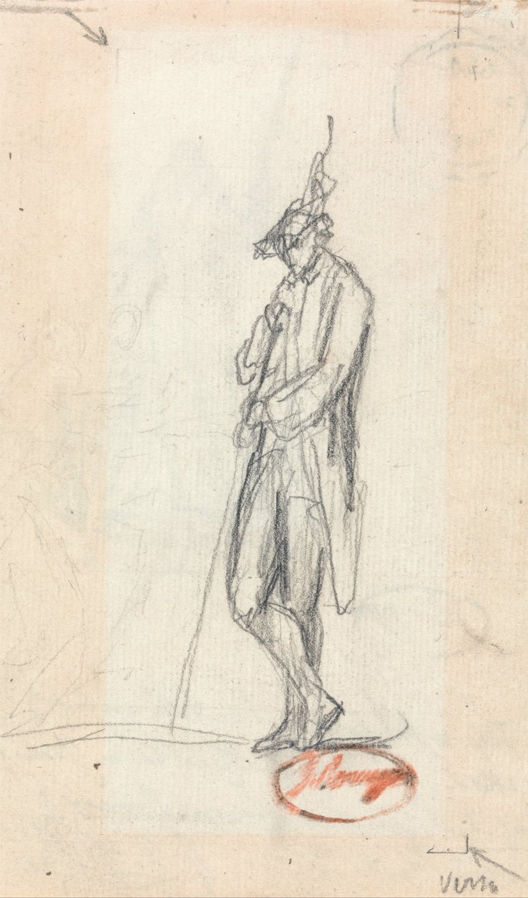 En stående mansfigur av George Romney