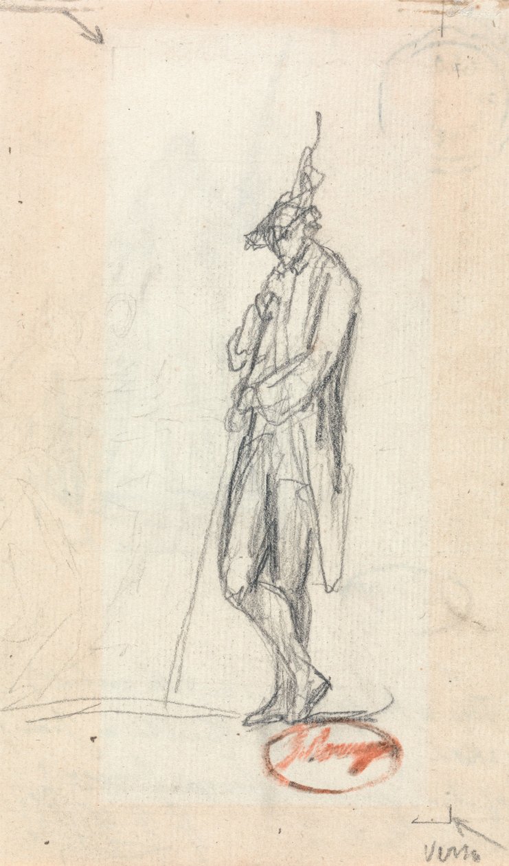 En stående manlig figur av George Romney